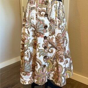 CAbi Paisley A-Line Skirt